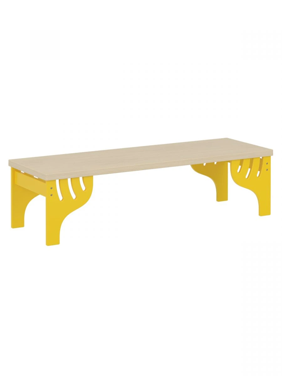 Locker room bench / yellow