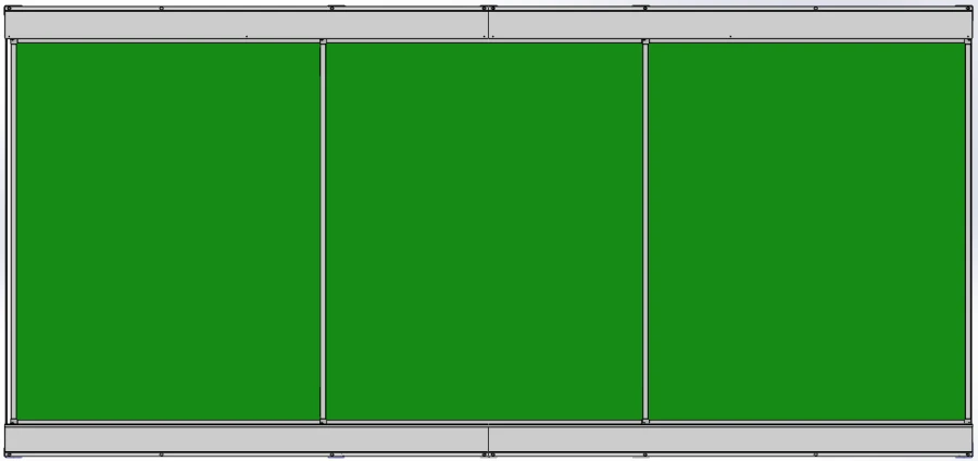 Rail system of sliding classroom magnetic chalkboards "Expert"