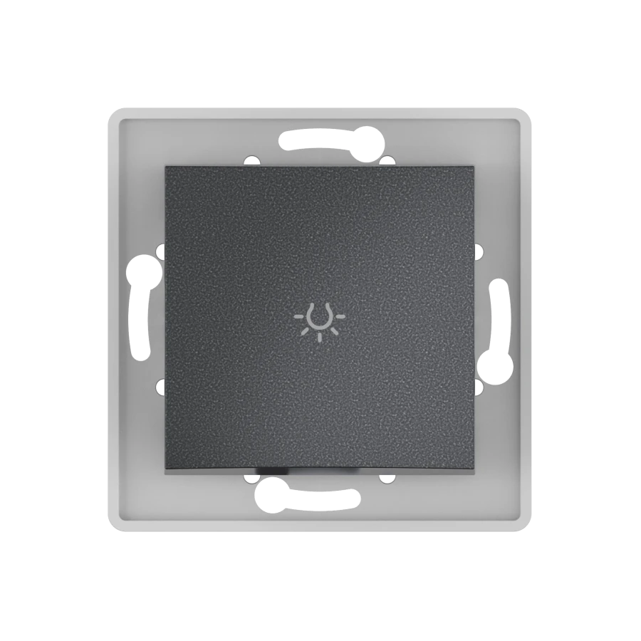 CADUCEUS ALING PRESTIGE Flush-mounted push-button switch 10AX, 250V~, graphite, article number 6009.2