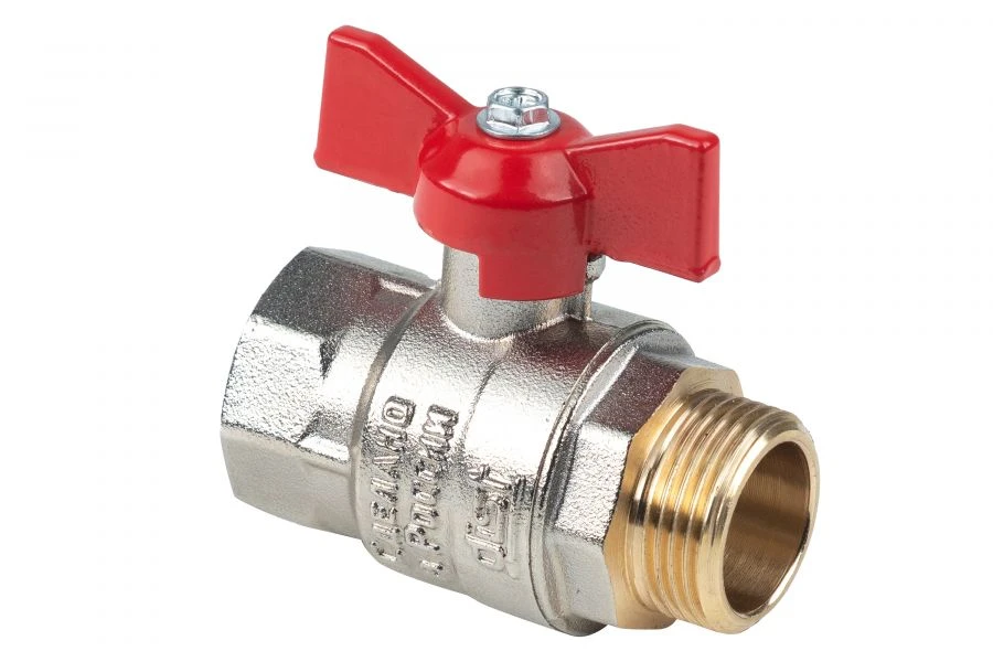 Nickel-plated ball valve Dist, series "Expert" DN20 3/4" BP-HP, H122B