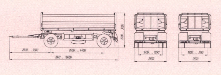 Container trailer, brand UST, type 94651H, 94651H-00062??-??, manufactured according to TU 4525-043-53838447-2011.