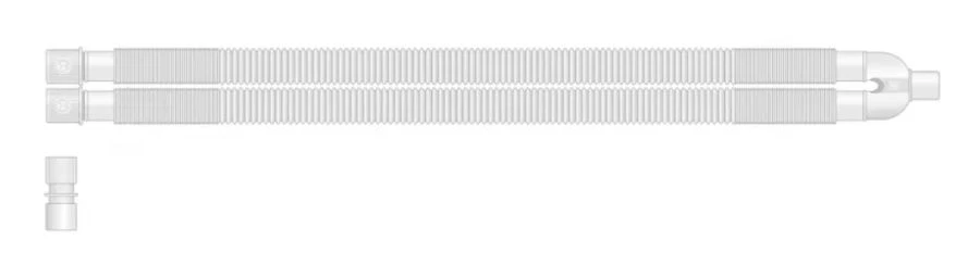 Medical breathing contour of single-use non-sterile according to TU 32.50.21-001-03741033-2021, variant of execution: Complement