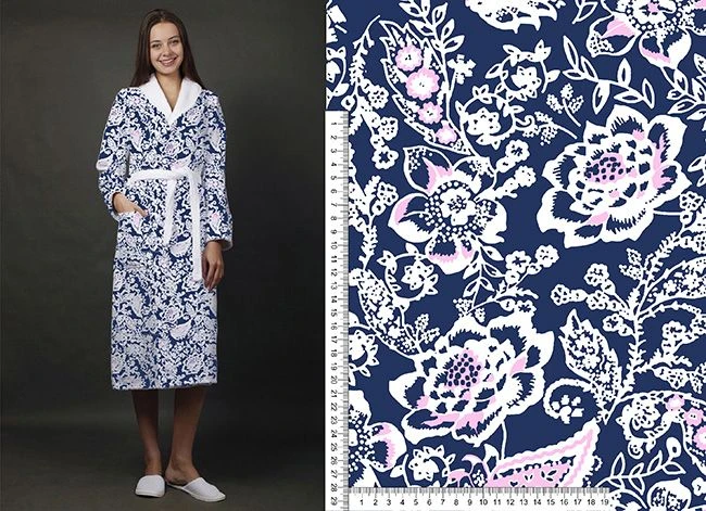 Mixed melange knitted fabric (CHL-75%, PE-25%), plush one-sided cut fleece on the basis of kulirnoy glide