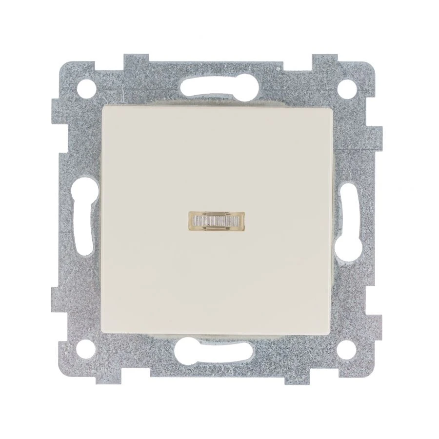 "AKSIOMA" Single-key switch mechanism with light-ind. C110-448 "ivory"