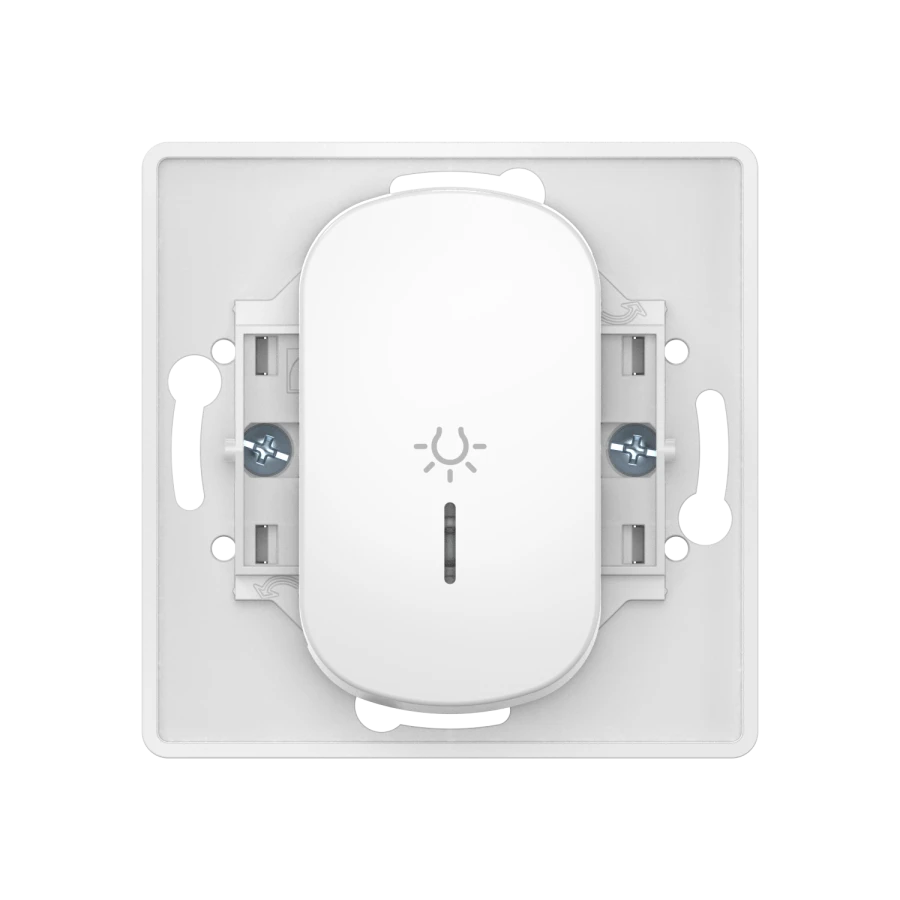 CADUCEUS ALING EON Flush-mounted push-button switch narrow key light with indication 10AX, 250V~, white, art. no. E609IU.0 (mech