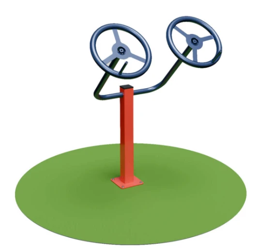Outdoor exercise machine Double handlebar