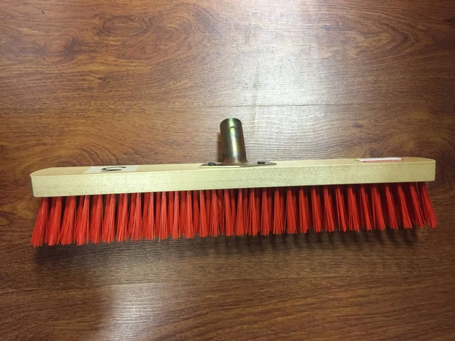 Construction floor brush 500 mm, 5 rows, stiff bristles, iron handle, without handle