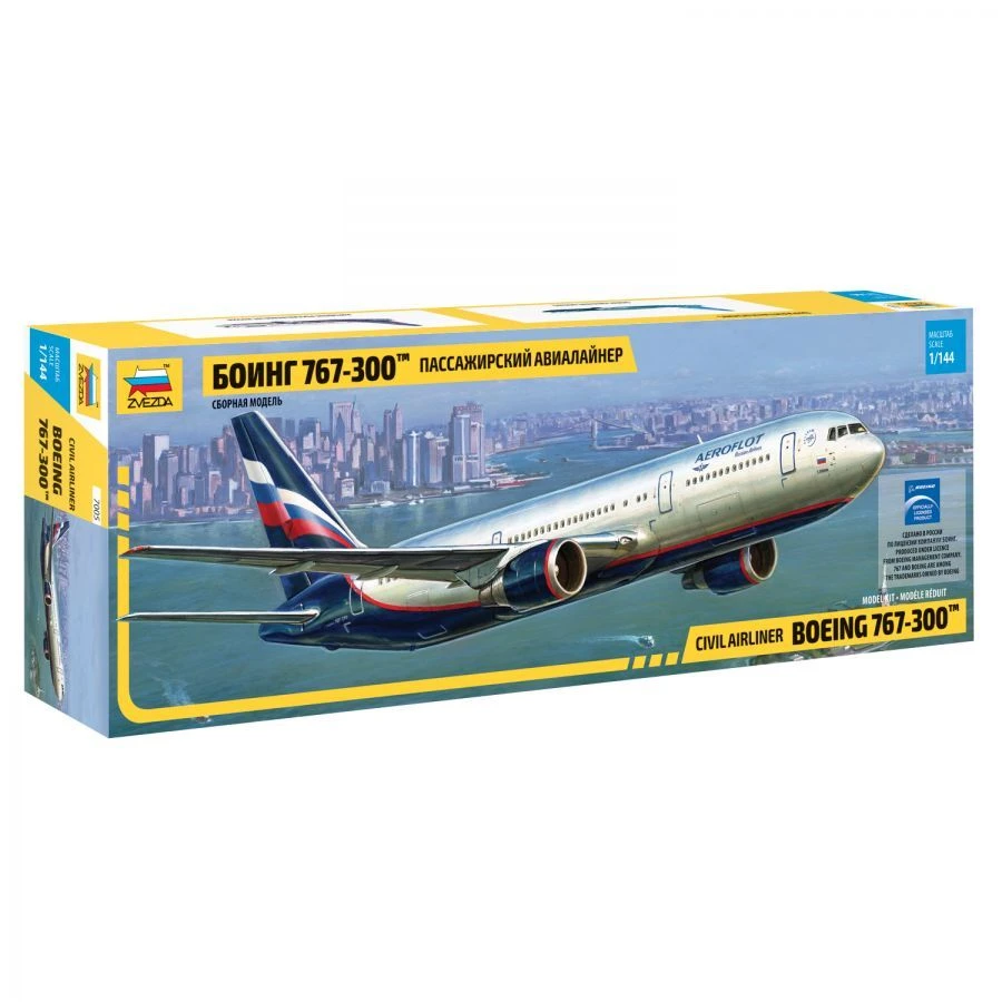 Assembled model Boeing 767-300 Passenger airliner