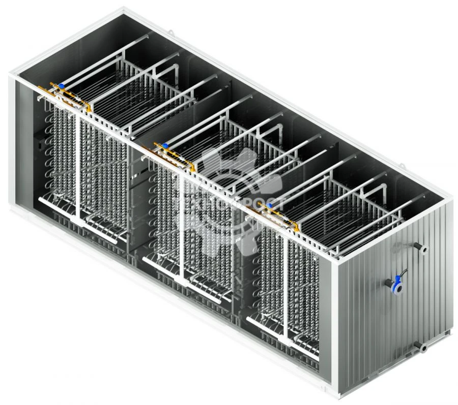 Refrigeration equipment of UV-LA series. Water cooling units with ice accumulation of "TechnoFrost" trade mark.
