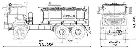 Oilfield tank truck ??? 4680L3 on chassis URAL 4320-4151-79, 4320-4151-81, 4320-4151-83