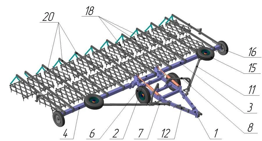 Universal soil tillage machine UPA-BZ-11-2