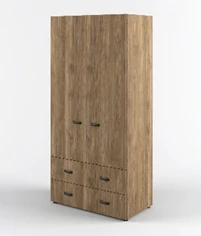 KIOTO Wardrobe 2-door wardrobe with drawers, Art. KG2
