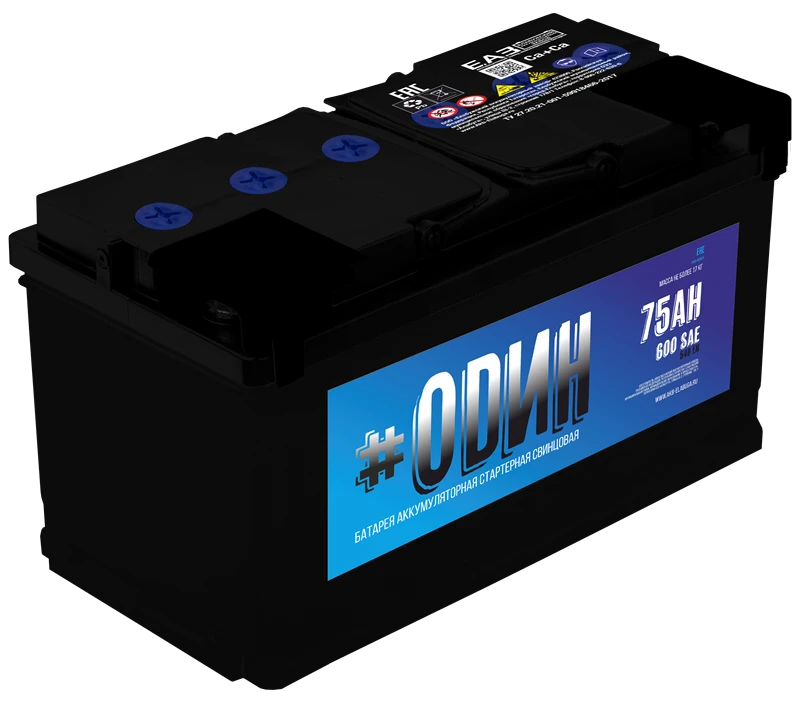 Lead battery for starting piston engines AKB 6ST-75 "#ODIN"