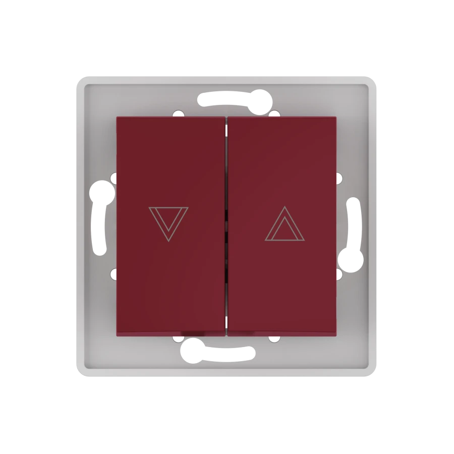CADUCEUS ALING PRESTIGE Flush-mounted push-button switch for roller blinds 10A, 250V~, burgundy, article number 60075.3