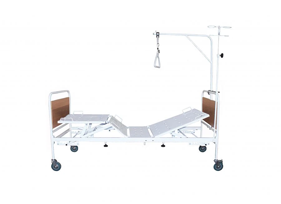Medical functional bed "Oka-Medik" four-sectional with mechanical regulation of angles of inclination of sections KMF4-01