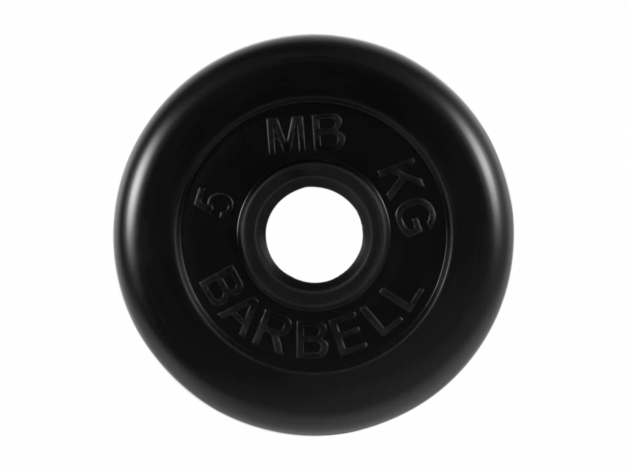 MB-PltB51-5 Rubber disc "Standard", black, 51 mm, 5 kg