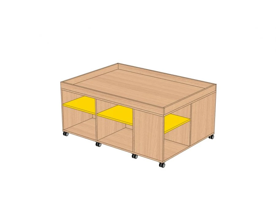 Game table - 2 with vertical sides SI2-B