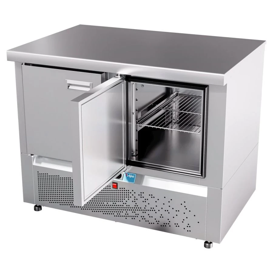 Refrigerated low-temperature tables (counters) with bottom location of the unit ???-70? and its variations