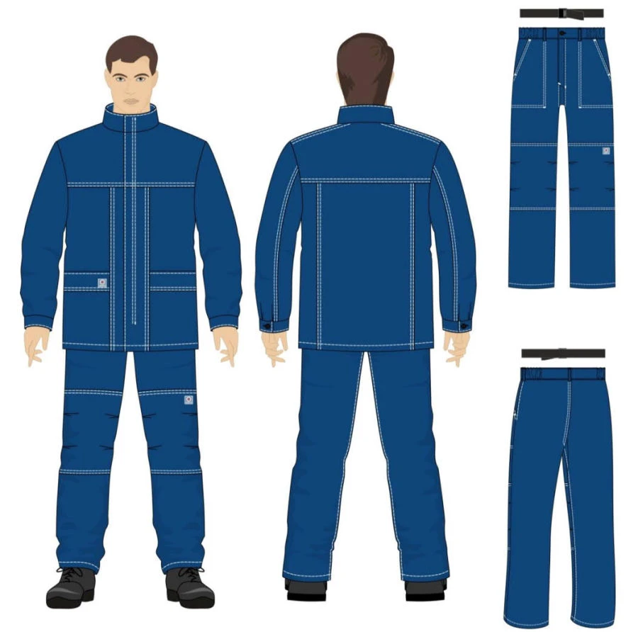 Men's suit (jacket, trousers) for protection against thermal risks of electric arc with incident energy value of 32.0 cal/cm2 (4