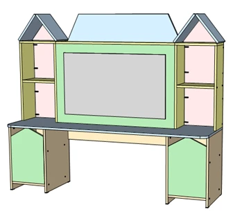 Speech therapy table with mirror, without lamp for preschools