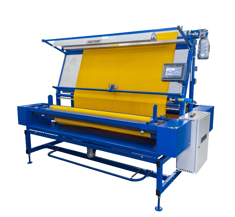 Measuring and packing machine mod. B02.4 for elastic and non-elastic materials, including knitted fabrics.