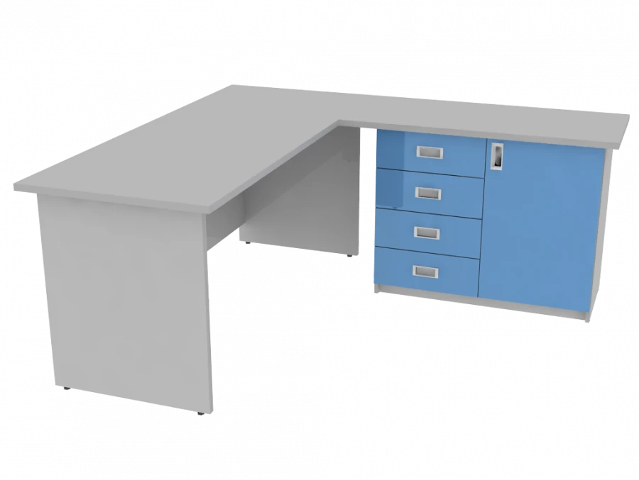 Corner table with drawer 1700x1800x750mm (WxHxH)