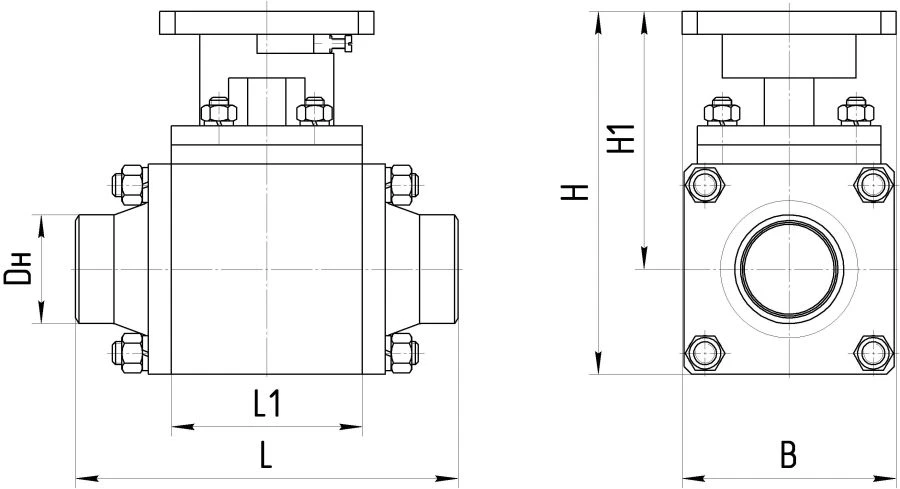Ball shut-off valve ATEK.491284.059