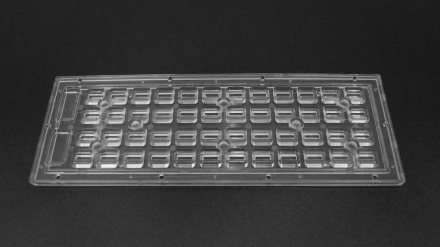 Lens for LED luminaires AMT-ST-250x90-3535-140-D
