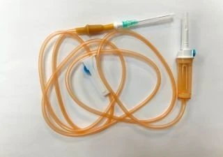 Polymer device for infusion of blood substitutes and infusion solutions of single use sterile PR 23-05-"MPK "EL