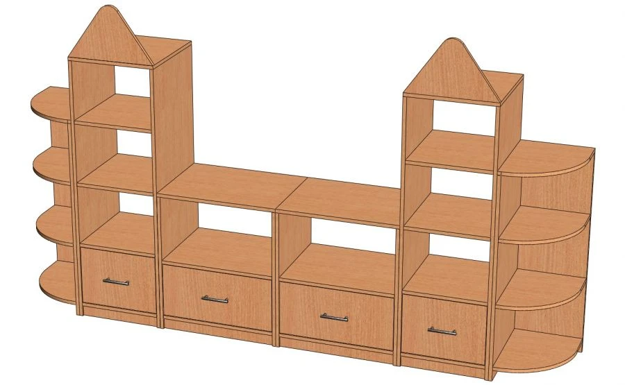 Shelving unit "Two Towers". Model: S-DB