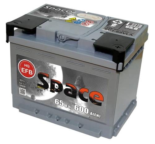 Lead battery for starting piston engines 6ST-65VLA EFB "Space"