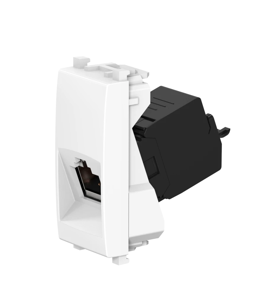 CADUCEUS ALING Experience flush-mounted computer socket Keystone RJ45 8P8C cat.6A FTP, 1M, white, art. 74226.0