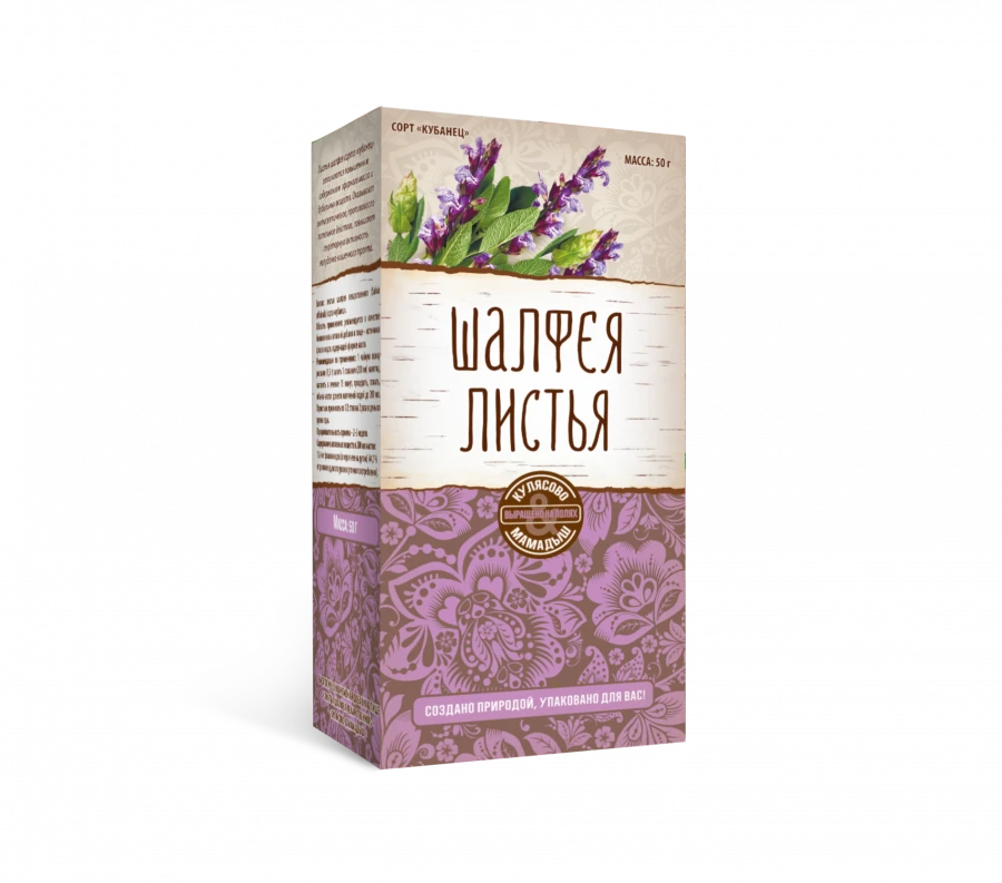 Leaves of medicinal sage (scatter)