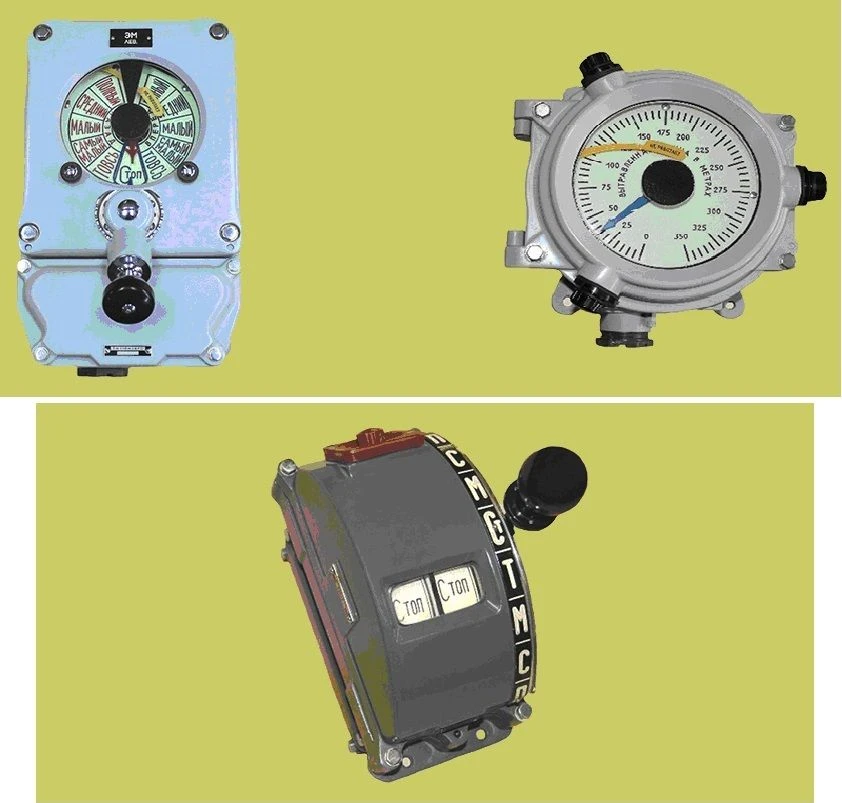 Machine, steering telegraphs and direct current indicators