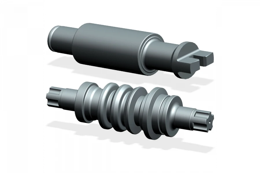 Working steel forged rolls for hot rolling mills