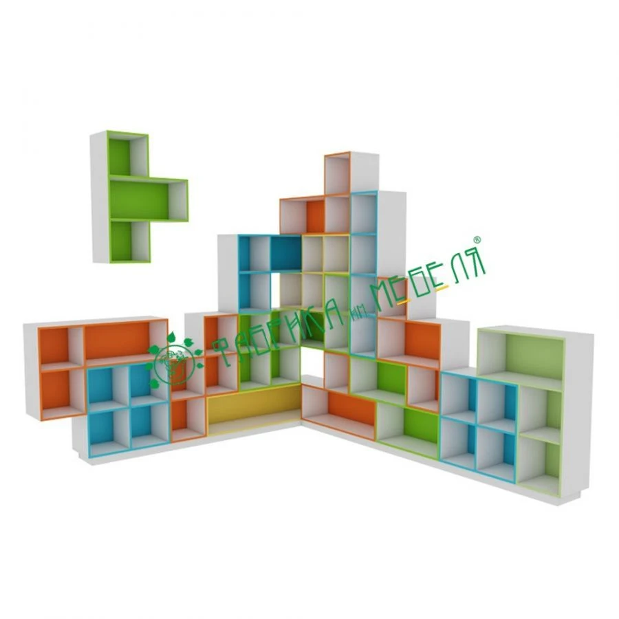 Shelving unit 'TETRIS' Corner View 1, item 40510-006
