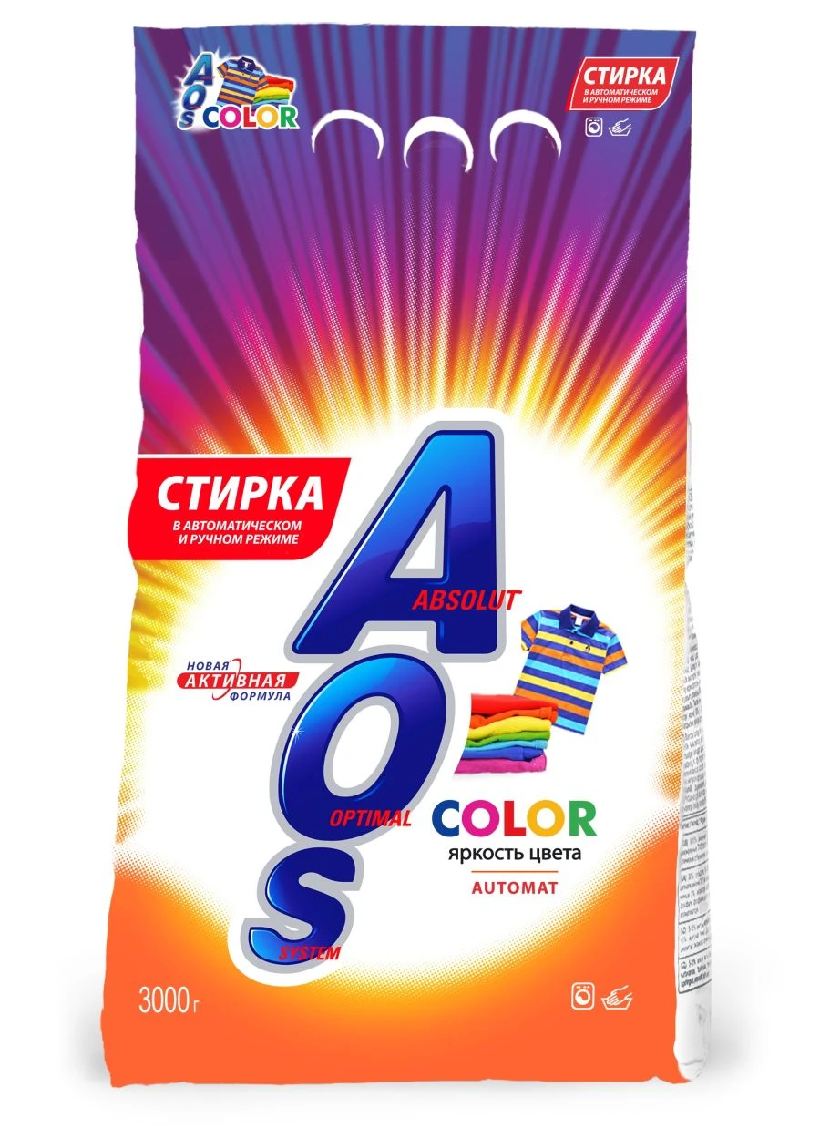 مسحوق تنظيف صناعي عالمي "AOS Color Automat