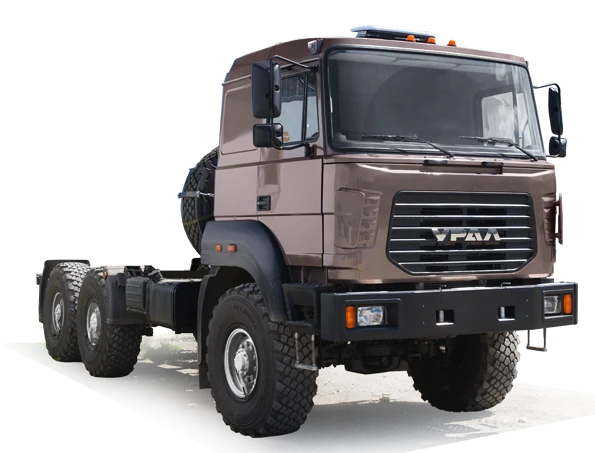 Chassis Ural 55571-80 (Possible equipment: gearboxes: ZF 9S1310, 9S1315; clutches: ZF, Hammer; transfer case: URAL; neutraliser: