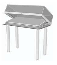 Horizontal display cabinet 1000 x 500 x 900 mm