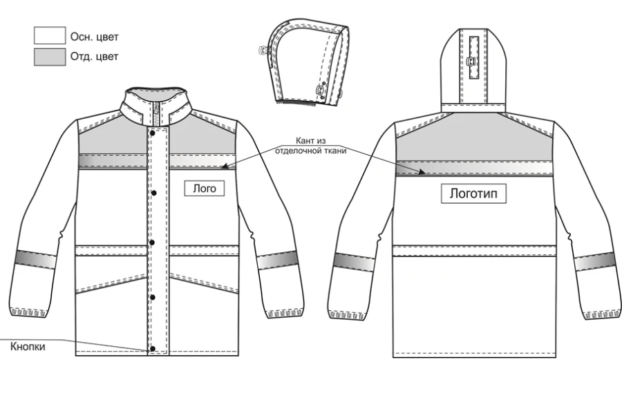 Men's Work Windbreaker Jacket with Insulated Lining Stribog TST-5405M