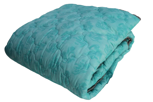 Quilted blankets of cotton, synthetic fabrics, filled with synthetic, cotton fibres