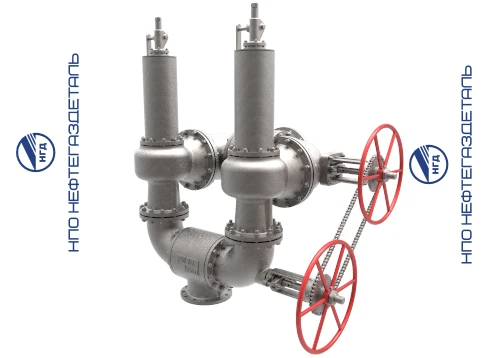 Safety valve blocks with switching devices BPU DN 25-300 mm PN 1.6-25.0 MPa