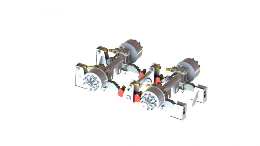 2-axle axle unit 9333125.20.000: wheel axle 9323313.00.000 on spring-balanced suspension U31-0N.30.000
