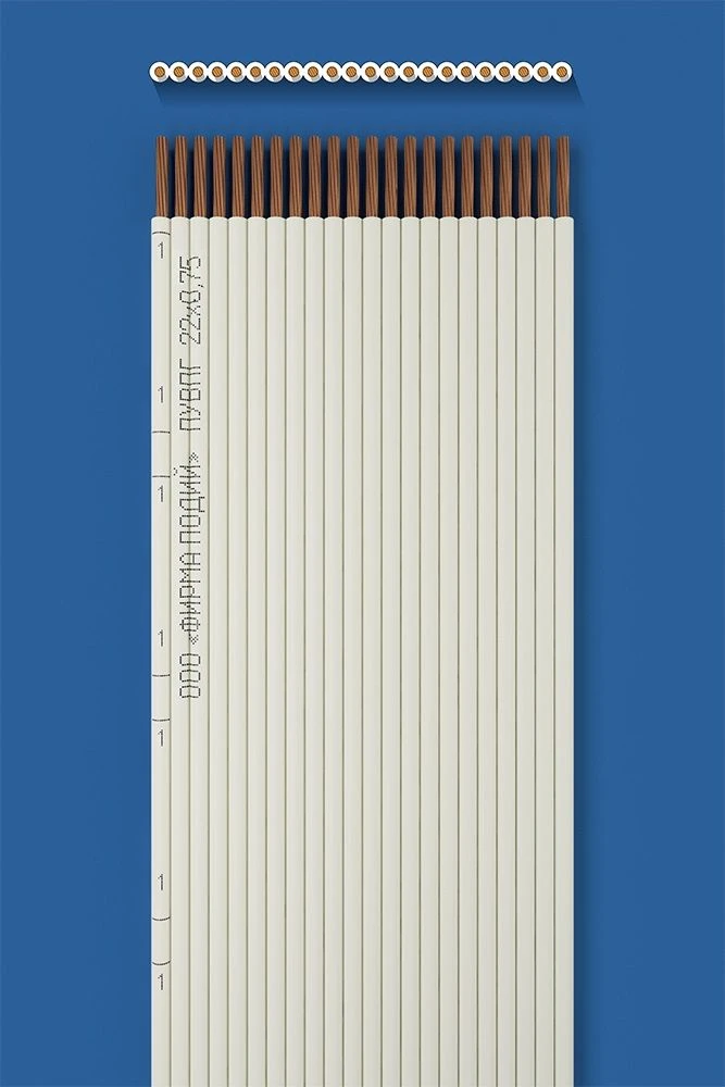 Flat installation wire PUVPG 22x0,75