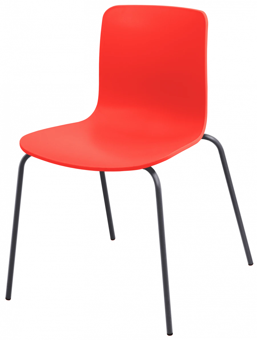 Metal-framed chairs with plastic seat, model SP7