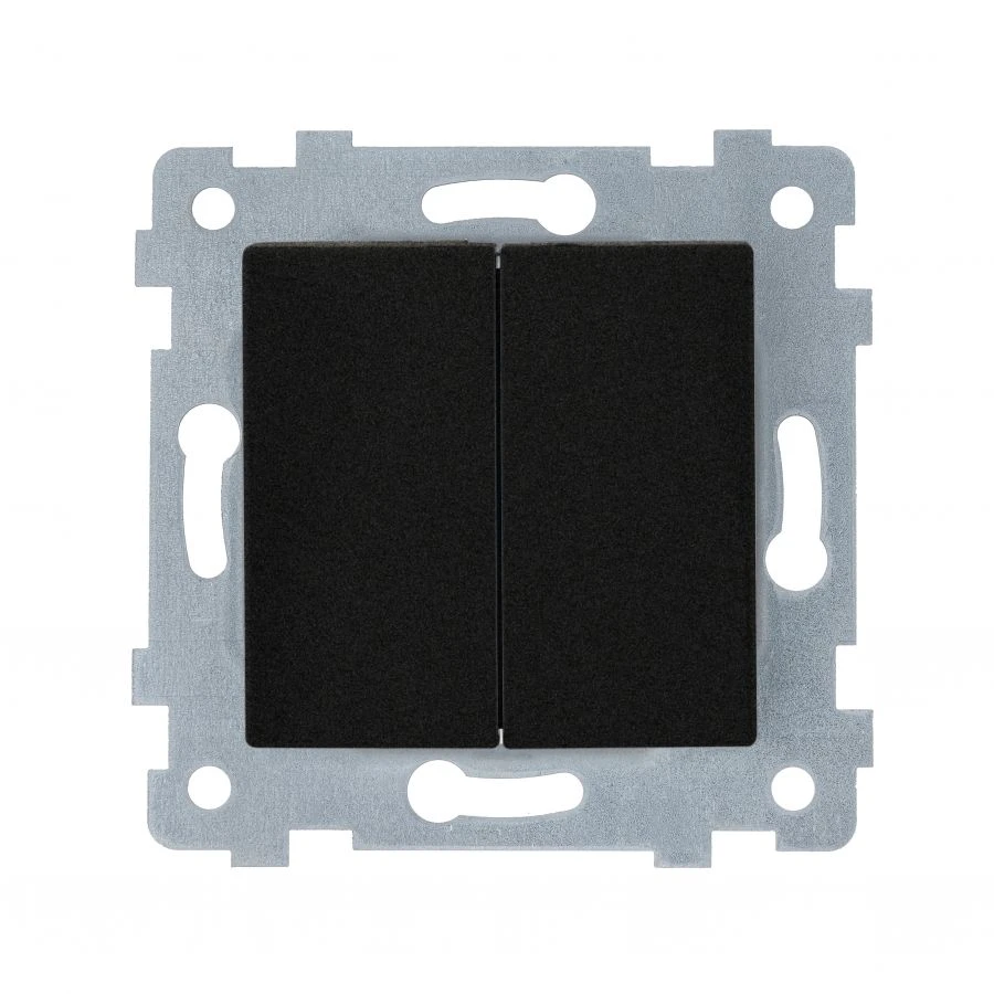 "AKSIOMA" Two-key switch mechanism, socket. C510-449 "anthracite"