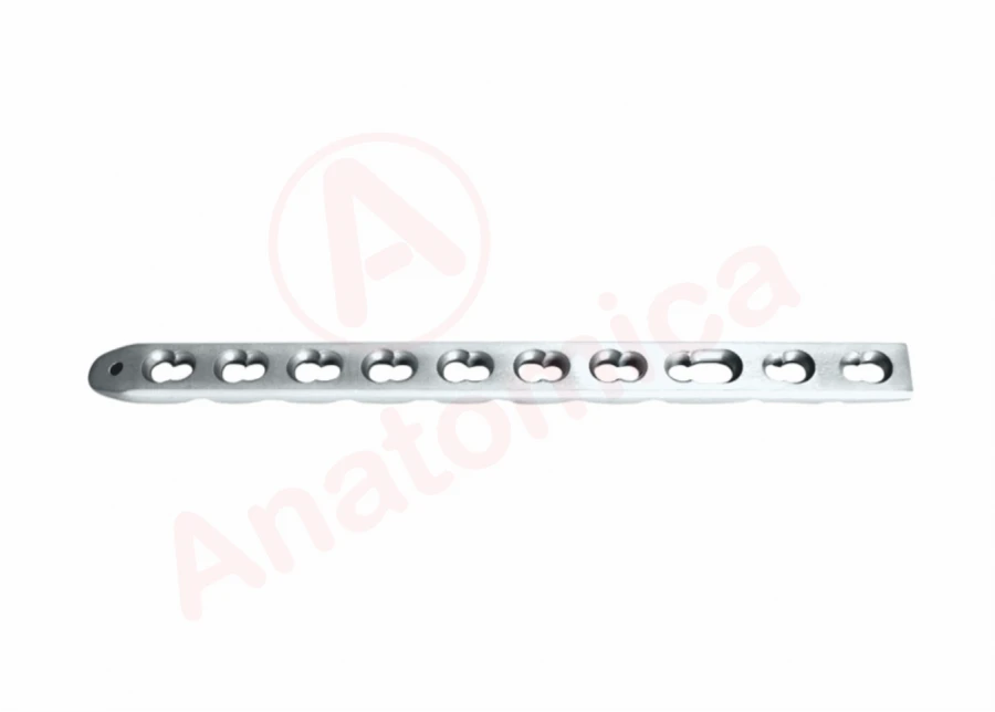 Small straight plate with angular stability with limited contact