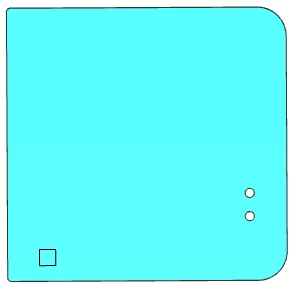 GAZ Business Ambulance middle door window right (colour C) Code 00531TDR10004