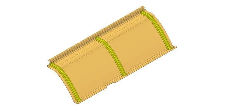 Ceiling panel right middle 529265-5702229-03