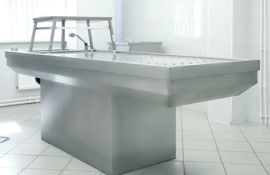 Autopsy table "Tanartis", model Luxe, according to TU 9452-017-89079081-2015 with accessories